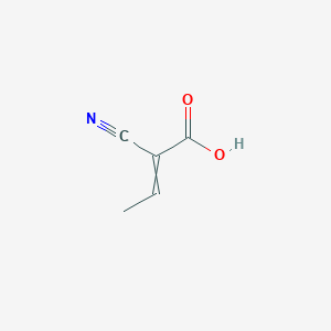 molecular formula C5H5NO2 B12440199 2-Cyanobut-2-enoic acid 