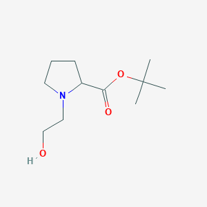 molecular formula C11H21NO3 B12440219 Tert-butyl 1-(2-hydroxyethyl)pyrrolidine-2-carboxylate 