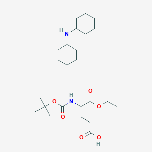 molecular formula C24H44N2O6 B12440297 N-cyclohexylcyclohexanamine;5-ethoxy-4-[(2-methylpropan-2-yl)oxycarbonylamino]-5-oxopentanoic acid 