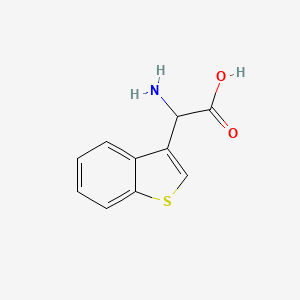 molecular formula C10H9NO2S B12440331 Amino-benzo[B]thiophen-3-YL-acetic acid CAS No. 95834-55-2
