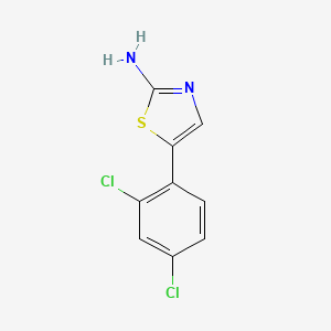 molecular formula C9H6Cl2N2S B12440350 5-(2,4-Dichlorophenyl)-1,3-thiazol-2-amine 