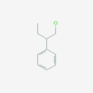 molecular formula C10H13Cl B12440382 Benzene, [1-(chloromethyl)propyl]- CAS No. 64343-08-4