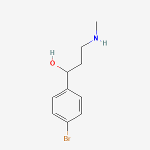 molecular formula C10H14BrNO B12440503 1-(4-Bromophenyl)-3-(methylamino)propan-1-ol 