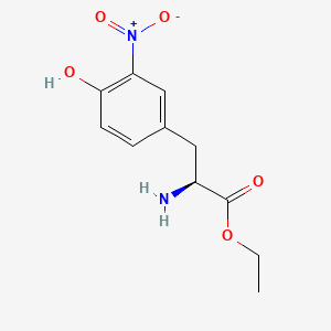 molecular formula C11H14N2O5 B12440504 ethyl (2S)-2-amino-3-(4-hydroxy-3-nitrophenyl)propanoate CAS No. 53497-45-3