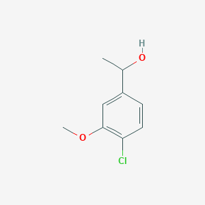 molecular formula C9H11ClO2 B12440536 1-(4-Chloro-3-methoxyphenyl)ethanol 