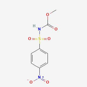 molecular formula C8H8N2O6S B12440581 Carbamic acid, ((p-nitrophenyl)sulfonyl)-, methyl ester CAS No. 3337-70-0
