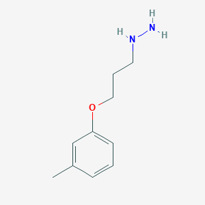 molecular formula C10H16N2O B12440588 1-[3-(3-Methylphenoxy)propyl]hydrazine CAS No. 1016700-39-2