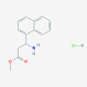 molecular formula C14H16ClNO2 B12440595 Methyl 3-amino-3-(naphthalen-1-yl)propanoate hydrochloride 