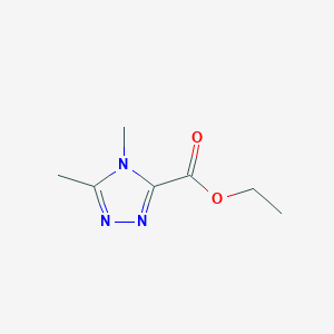 molecular formula C7H11N3O2 B12440650 Ethyl 4,5-dimethyl-4H-1,2,4-triazole-3-carboxylate 