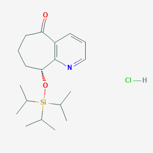 molecular formula C19H32ClNO2Si B12440761 (9R)-9-[(triisopropylsilyl)oxy]-6H,7H,8H,9H-cyclohepta[b]pyridin-5-one hydrochloride 