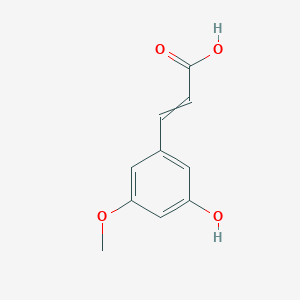 molecular formula C10H10O4 B12440787 3-(3-Hydroxy-5-methoxyphenyl)prop-2-enoic acid 