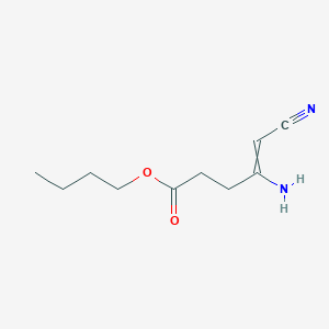 molecular formula C10H16N2O2 B12440842 Butyl 4-amino-5-cyanopent-4-enoate 