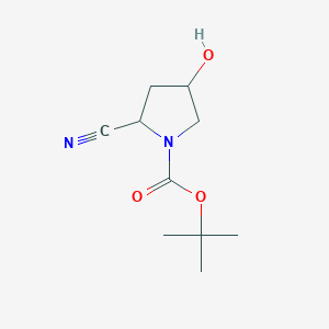 molecular formula C10H16N2O3 B12440867 (2R,4R)-1-Boc-2-cyano-4-hydroxypyrrolidine 