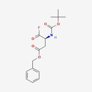 molecular formula C16H20FNO5 B12440909 (S)-Benzyl 3-((tert-butoxycarbonyl)amino)-4-fluoro-4-oxobutanoate CAS No. 133010-11-4