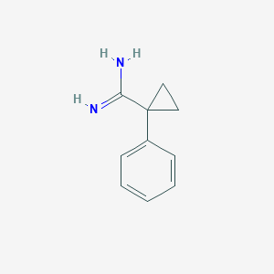 molecular formula C10H12N2 B12440955 1-Phenylcyclopropane-1-carboximidamide 