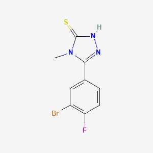 molecular formula C9H7BrFN3S B12440967 5-(3-bromo-4-fluorophenyl)-4-methyl-2,4-dihydro-3H-1,2,4-triazole-3-thione 
