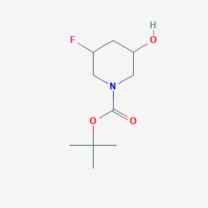 molecular formula C10H18FNO3 B12440994 Tert-butyl 3-fluoro-5-hydroxy-piperidine-1-carboxylate 
