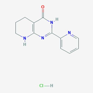 molecular formula C12H13ClN4O B12441001 2-(Pyridin-2-yl)-3H,4H,5H,6H,7H,8H-pyrido[2,3-d]pyrimidin-4-one hydrochloride 