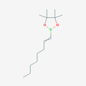 molecular formula C14H27BO2 B12441146 4,4,5,5-tetramethyl-2-[(1E)-oct-1-en-1-yl]-1,3,2-dioxaborolane 