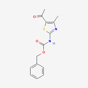 molecular formula C14H14N2O3S B12441152 Benzyl 5-acetyl-4-methylthiazol-2-ylcarbamate 