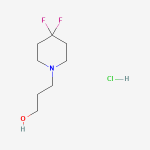molecular formula C8H16ClF2NO B12441167 3-(4,4-Difluoropiperidin-1-YL)propan-1-OL hydrochloride 