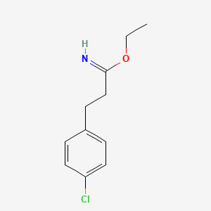molecular formula C11H14ClNO B12441181 Ethyl 3-(4-chlorophenyl)propanimidate CAS No. 683742-36-1