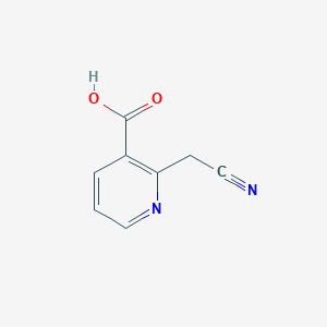 molecular formula C8H6N2O2 B12441192 2-(Cyanomethyl)nicotinic acid 