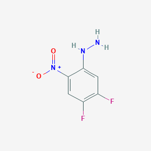 molecular formula C6H5F2N3O2 B12441239 (4,5-Difluoro-2-nitrophenyl)hydrazine 