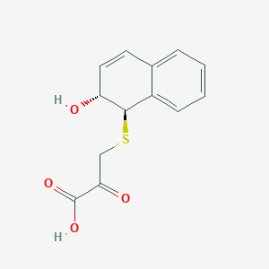 molecular formula C13H12O4S B1244128 (1R,2R)-3-[(1,2-Dihydro-2-hydroxy-1-naphthalenyl)thio]-2-oxopropanoic acid 