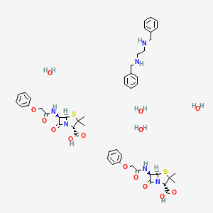 molecular formula C48H72N6O18S2 B1244129 Penicillin V benzathine tetrahydrate CAS No. 63690-57-3