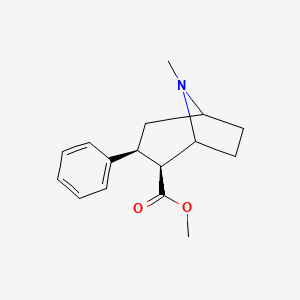 molecular formula C16H21NO2 B1244134 methyl (2S,3S)-8-methyl-3-phenyl-8-azabicyclo[3.2.1]octane-2-carboxylate 