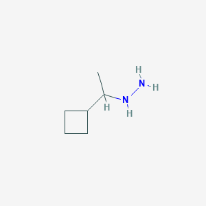 molecular formula C6H14N2 B12441349 (1-Cyclobutylethyl)hydrazine 
