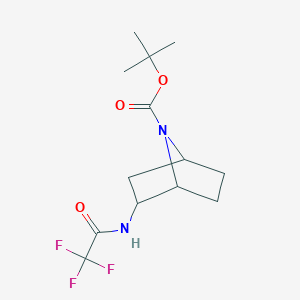 molecular formula C13H19F3N2O3 B12441365 N-(exo-7-Boc-7-azabicyclo[2.2.1]heptan-2-yl) trifluoroacetamide CAS No. 1864060-40-1