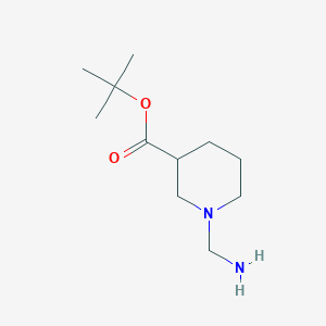 molecular formula C11H22N2O2 B12441382 Tert-butyl 1-(aminomethyl)piperidine-3-carboxylate 