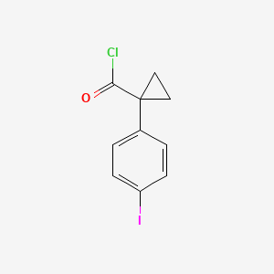 molecular formula C10H8ClIO B12441480 1-(4-Iodophenyl)cyclopropanecarbonyl chloride 