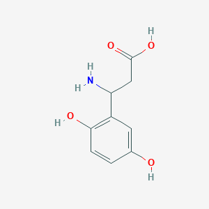 molecular formula C9H11NO4 B12441493 3-Amino-3-(2,5-dihydroxyphenyl)propanoic acid CAS No. 682804-17-7