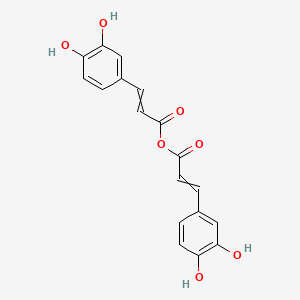 molecular formula C18H14O7 B12441606 (2E)-3-(3,4-dihydroxyphenyl)prop-2-enoyl (2E)-3-(3,4-dihydroxyphenyl)prop-2-enoate 