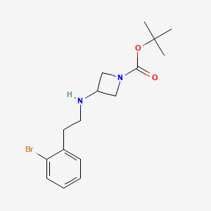 molecular formula C16H23BrN2O2 B12441610 tert-Butyl 3-{[2-(2-bromophenyl)ethyl]amino}azetidine-1-carboxylate CAS No. 887579-80-8