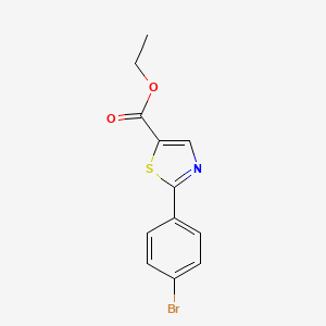 molecular formula C12H10BrNO2S B12441611 Ethyl 2-(4-bromophenyl)thiazole-5-carboxylate 