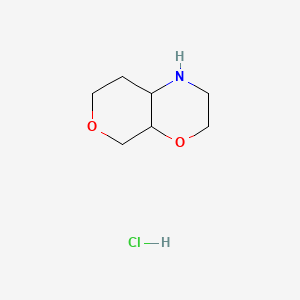 molecular formula C7H14ClNO2 B12441638 Octahydropyrano[3,4-b][1,4]oxazine hydrochloride 