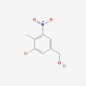 molecular formula C8H8BrNO3 B12441646 (3-Bromo-4-methyl-5-nitrophenyl)methanol 