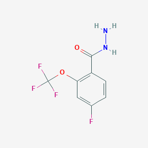 molecular formula C8H6F4N2O2 B12441683 4-Fluoro-2-trifluoromethoxy-benzoic acid hydrazide CAS No. 887596-89-6