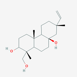 molecular formula C20H34O3 B12441801 1-Phenanthrenemethanol,7-ethenyltetradecahydro-8a-hydroxy-1,4a,7-trimethyl-, [1R-(1alpha,4abeta,4balpha,7alpha,8abeta,10aalpha)]- 
