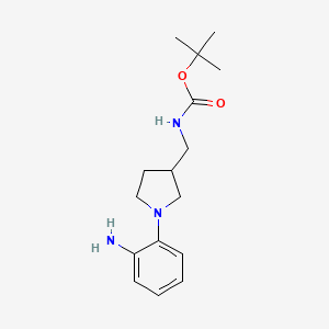 molecular formula C16H25N3O2 B12441802 [1-(2-Amino-phenyl)-pyrrolidin-3-ylmethyl]-carbamic acid tert-butyl ester 