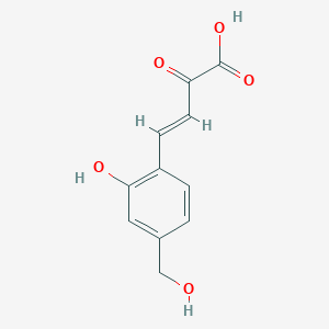 molecular formula C11H10O5 B1244189 2-Hydroxy-4-hydroxymethylbenzylidenepyruvic acid 