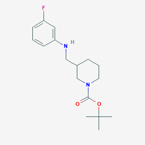 molecular formula C17H25FN2O2 B12441891 Tert-butyl 3-[(3-fluoroanilino)methyl]piperidine-1-carboxylate CAS No. 887587-39-5