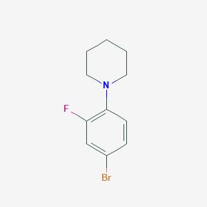 molecular formula C11H13BrFN B12441899 1-(4-Bromo-2-fluorophenyl)piperidine 