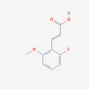 molecular formula C10H9FO3 B12441933 3-(2-fluoro-6-methoxyphenyl)prop-2-enoic acid 