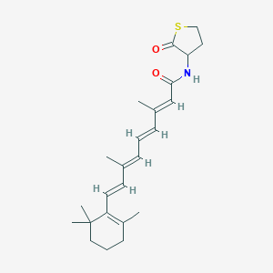 molecular formula C24H33NO2S B012442 N-Homocysteine thiolactonyl retinamide CAS No. 105918-76-1