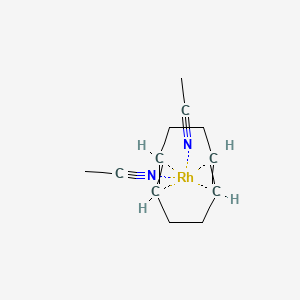molecular formula C12H18N2Rh B12442018 Acetonitrile;cycloocta-1,5-diene;rhodium 